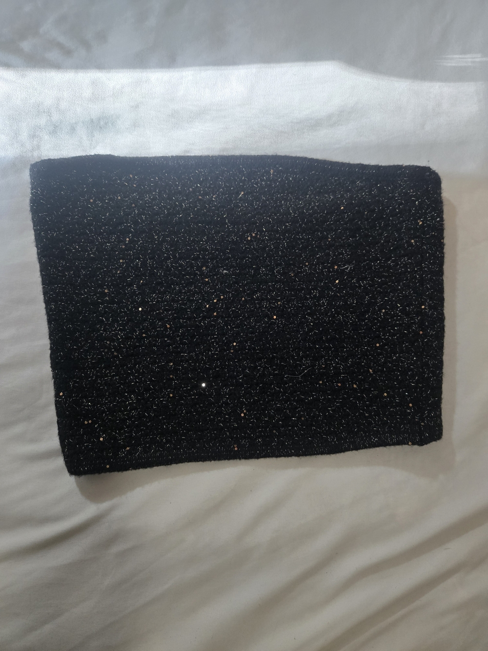 Express Black Sweater Metallic Thread Tube Top M